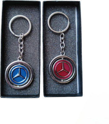 JNV Combo Of Metal Keychain Compatible With MERCEDES Cars ( Pack Of 2 ) Key Chain