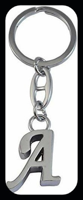 gtrp Trendy-English-Alphabet-Letter-A-Silver-Metal-Keychain Key Chain