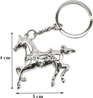 Meeko.com Keychain-3D design silver Metal horse Key Chain Key Chain