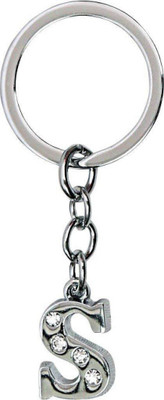 Meeko.com Keychain-Alphabet Letter S Metal Keychain for Car Bike Key Chain
