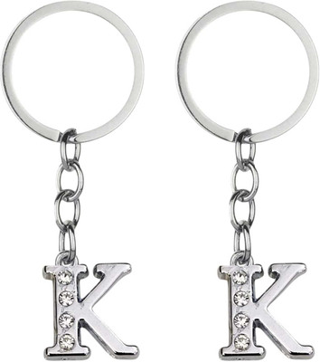 AMANVANI Stylish Decorative Alphabet Letter Metal Keychain for Girl Boy Return Gift Key Chain