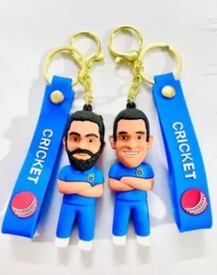 posxo Cricket Rohit Sharma & MS Dhoni Thala combo set 3D keychain (Pack of 2) Key Chain