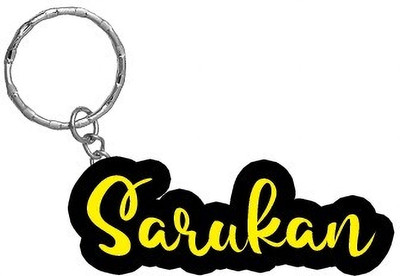SY Gifts Sarukan Name Black Yellow Name Keychain Key Chain