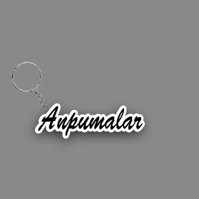 SY Gifts SYG Anpumalar Name Keychain White And Black Key Chain