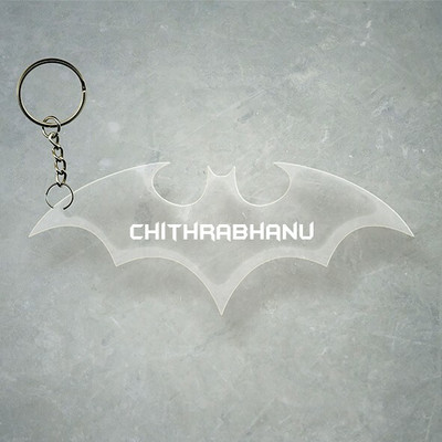 SY Gifts Batman Logo Desigh With Chithrabhanu Name Key Chain