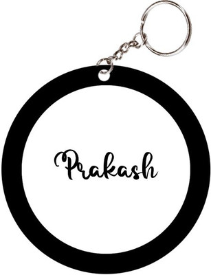 SY Gifts Prakash Name Black Keychain Key Chain