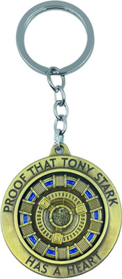 HappierYou Spinner 3D Iron Man Proof That Tony Stark Has A Heart Girl Boys Avenger KeyChain Key Chain