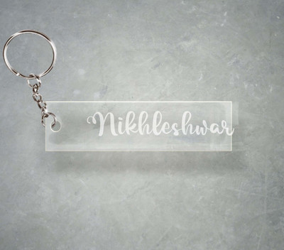 SY Gifts Nikhleshwar Name Transparent Engraving Keychain F1 137 Key Chain