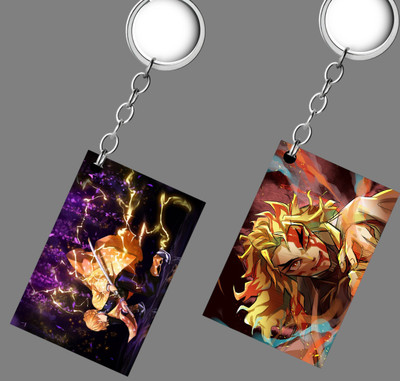 Replix Premium (Pack of 2) Anime Mix-1 Anime Printed Keychain ( zenitsu S-2 KC ) Key Chain