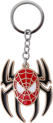 RV Mart Spiderman Mask Spider Metal Keychain Key Chain Key Ring for Car Bikes Key Chain