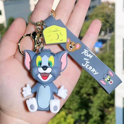 Mubco Cute Tom 3D Keychain | Strap Charm & Hook | PVC Cartoon Model Toys Kids Gift | Key Chain