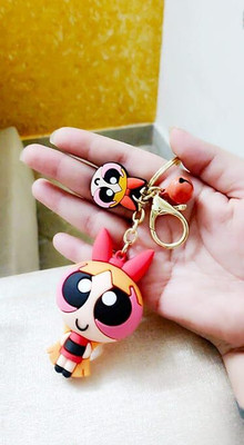 GKM Power Puff Girl best quality 3D pvc latest keychain with hook Key Chain