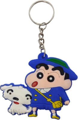 BIPS ENTERPRISES Stylish Shinchan With His Dog Quality Rubber Keychain Key Ring Keychain For Bike Key Chain