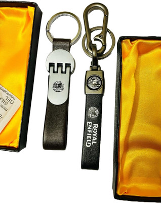 GKM Bike Royal three cut design & stripe keychaim combo key ring Key Chain