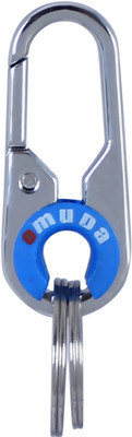 Techpro Omuda Premium Hook Locking Heavy Metal key ring for Bikes,Cars M- 3756 Blue Key Chain