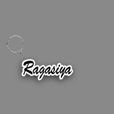 SY Gifts SYG Ragasiya Name Keychain White And Black Key Chain