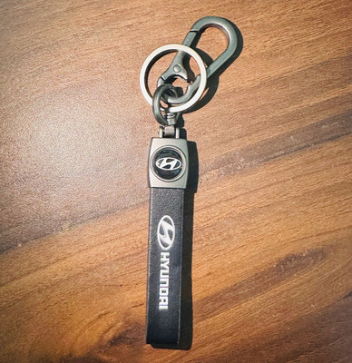 SHRI JI High quality Leather Patti Hyundai Keychain with hook Key Chain