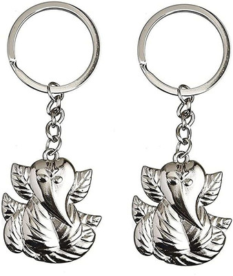 BBG FK_Ganesh Ji Ganpati Ji design1 Metallic (Pack Of 2) Key Chain