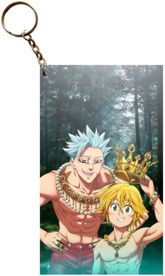 Hariyaali Enterprises LLP Seven Deadly Sins KING MELIODAS WITH FRIEND BAN Anime Key Chain