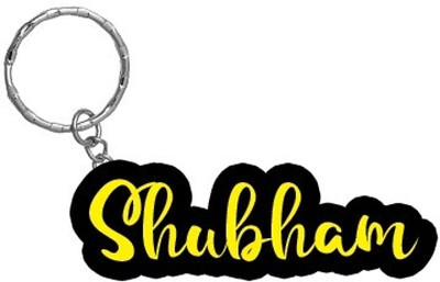 SY Gifts Shubham Name Black Yellow Name Keychain Key Chain