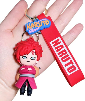 HappierYou Gaara Keychain Naruto with Hook & Straps for Anime Fans Key Chain