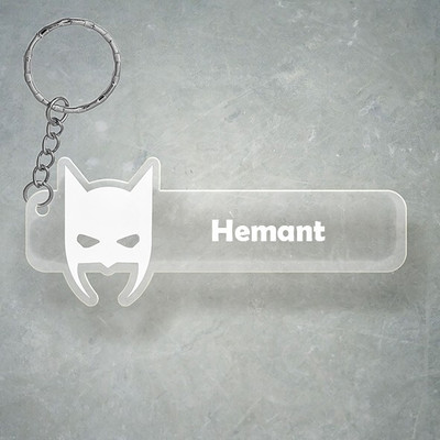 SY Gifts D2 Batman Keychain With Hemant Name Key Chain
