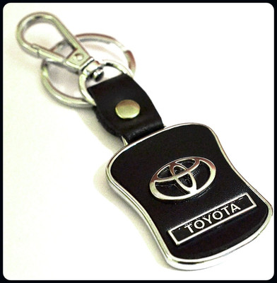 BBG BBG_Toyota leatheRr imported key ring with chrome-A Key Chain
