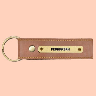 Prihit NEW_BBG Perarasan Name Vegan Leather Keychain Key Chain
