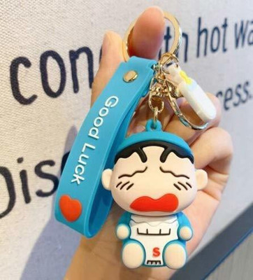gtrp keychain-Shinchan Funny Crying with Strap Charm & Hook Multi Color (Crying Key Chain