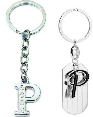 Meeko.com Keychain-combo P Alphabet M Metal key ring for Car Bike Men Women P Key Chain