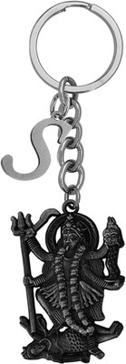 M Men Style Hindu Deity Powerful Goddess Maha Kali Initial Letter Alphabet -S Skey2022501 Key Chain