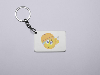 DOGAR ESSENTIALS Engineer Emoji- Printed Acrylic Keychains(Pack Of 2) Key Chain