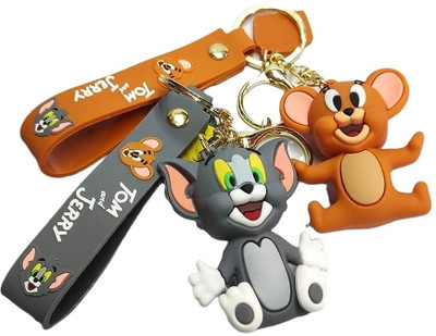 CRAZYGOL Tag Tom and Jerry fan merchandise Classic animation keychain Key Chain