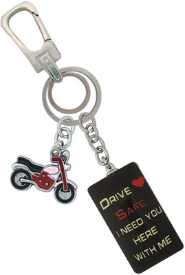 SHOKY LOOKS Beautiful Black 3D Drive Safe With Pink Bike Ideal for Gifting Locking Lock Key Chain