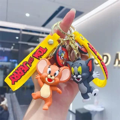 KYOP Cute jumping Tom &J erry 3D Keychain With Charm Key Chain