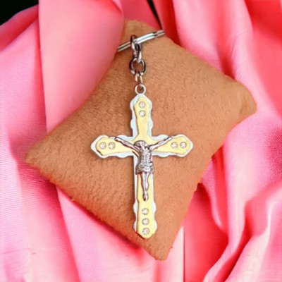 Sullery lord jesus christ crusifix sqaure Sullerykey202169 Key Chain