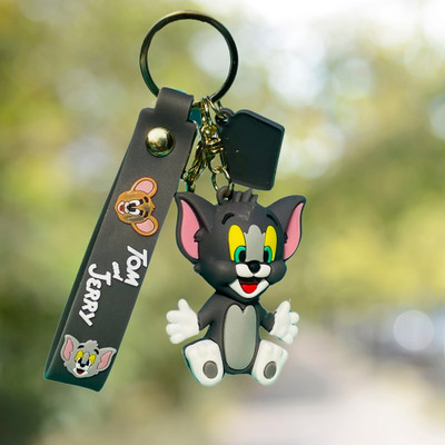 Splendora Cute Decorative Keyring & Keychain for Keys, Bags| Tom Rubber 3D Key Chain Key Chain