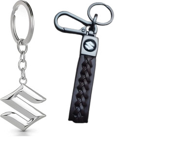 MAG BEE Styling Car Keychain/Keyring Compatible with Suzuki Combo Pack of 2 Car Key Chain