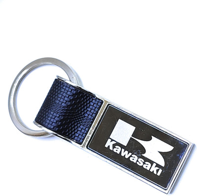 Jdp Novelty Premium Quality Bike Metal Leather Rectangular Shape kawasakii Key Chain