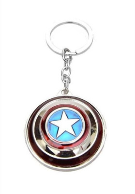 gtrp key Chain-key-Avengers-Superhero-Captain-America-Shield-Rotiting Key Chain
