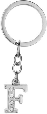 Deethyas Fashion Alphabet F Small Letter Stone Decorative Beautiful Keychain For Couples Key Chain