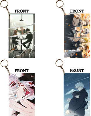Hariyaali Enterprises LLP Jujutsu Kaisen GOJO ALL SAD AND HAPPY MEMORIES Unique Style 4 pcs Combo Key Chain