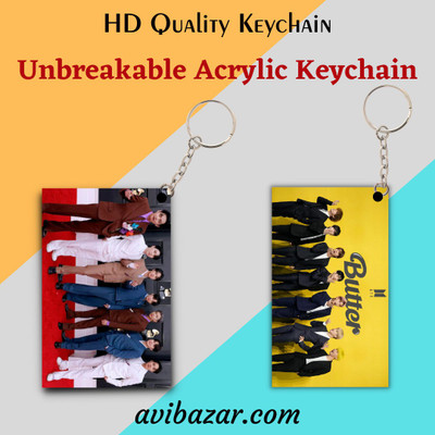 GIFTMART Bts Keychain Hd Printed Bts Army Keychain For Bts Lover ( ACR 01 ) Key Chain