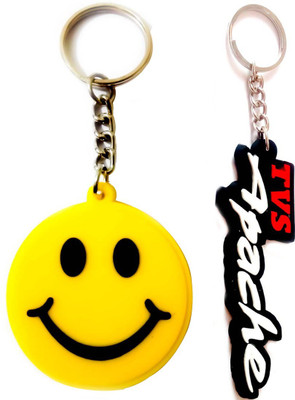 TVS Apachea and Smiley rubber keychain Key Chain