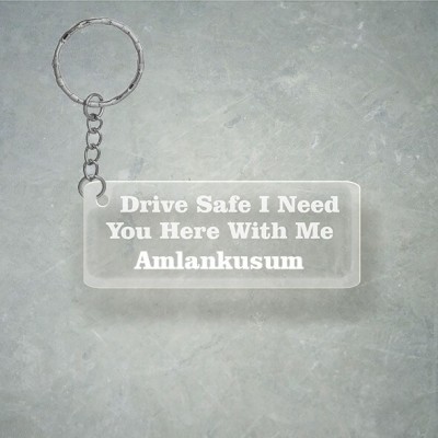 SY Gifts Drive SafeDesign With Amlankusum Name Key Chain