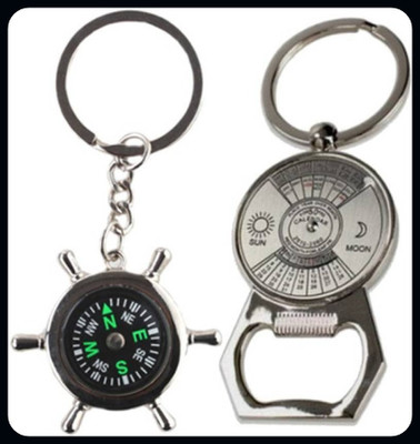 BBG BBG_Combo of Compass and Calender Bottle Opener Metal Keychain keyring-A Key Chain