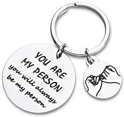 Myurawells You are My Person, You will always be My Person Keychain, Pinky Promise Keyring Key Chain