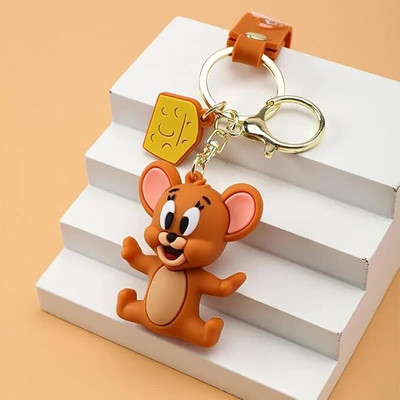 Vadhavan 3D Jerry Keychain | Cute Tom and Jerry Keychain | Cartoon Jerry Mouse Keyring Key Chain