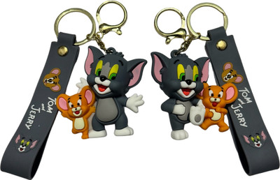 Clink Tom and Jerry Cute Cartoon Keychain Combo for Kids & Gift Lovers (Pack of 2) Key Chain