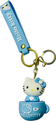 GKM Kitty in Cup premium quality 3D pvc keychain for girls Key Chain